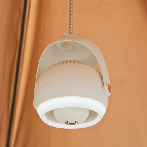 Ventilateur de bureau USB rechargeable et suspendu avec éclairage LED nomade