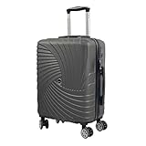 Maleta de Cabina 55X40X20 ABS (40L) Ruedas Desmontables giratorias Cierre numérico Candado incrustado 20 Pulgadas Equipaje de Mano (Gris, S)