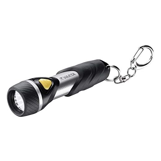 VARTA Lampe Torche LED incl. 1x pile AAA, Day Light Key Chain, lampe de poche à clé pratique, lumière résistante aux chocs, porte-clés idéal pour la maison, l'extérieur