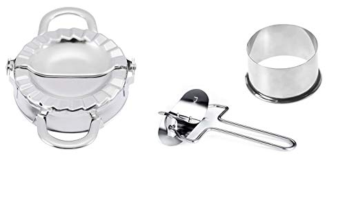 DRYIC Paquetes de Juego de Herramientas para Hacer albóndigasmoldes de Piel (Molde de Bola de Masa de 2,95 Pulgadas, 2 moldes de Piel de Bola de Masa)
