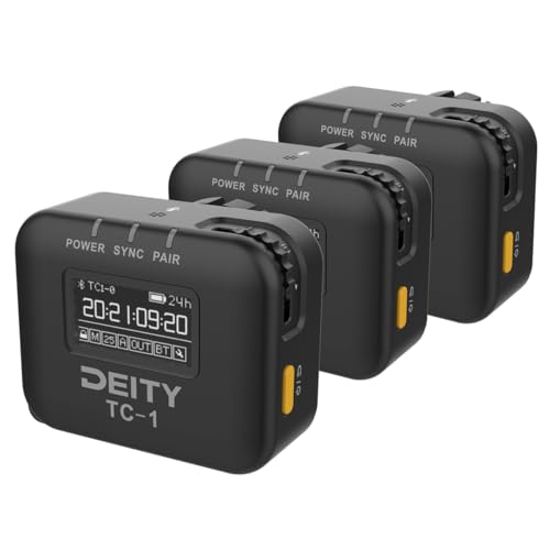 Deity TC-1 Wireless Timecode Box Generator 3-Pack (Black, 3-Pack) | Locking 3.5mm Timecode Port, Bluetooth 5.0 Connectivity, Sidus Audio App Support Black
