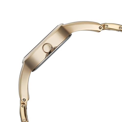 Image of Fastrack Chrome K Quartz Analog with Peach Dial Titanium Brass Solid Strap Watch for Women - 6147QM02