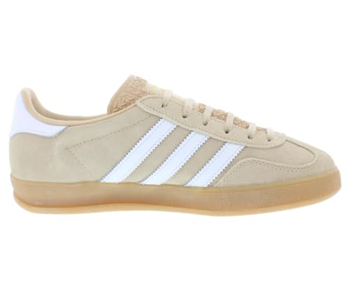 Image of adidas Gazelle Indoor Womens Shoes Size 9.5, Color: Magic Beige /Footwear White /Gum 3-Brown