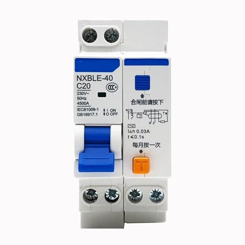 Disjoncteur de protection contre les fuites 230V RCBO monophasé 32A tableau électrique