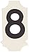 Brady 5010-8 Gothic Quik-Align 1-3/4" Height, 1-1/4" Width, B-933 Vinyl, Black Color Legend "8" Number (Pack Of 10)