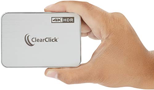 ClearClick 4K HD Capture Stick - Input & Passthrough Up to 4K60 HDR - Record & Live Stream at Up to 1080P60 - Record & Live Stream from HDMI, Gaming Systems, Camcorders, DSLRs - No Drivers Required