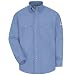 Bulwark Flame Resistant 7 oz Cotton/Nylon Excel FR ComforTouch Dress Uniform Shirt with Tailored Sleeve Plackets, Topstitched Cuff