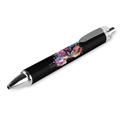 Colorful Pit-Bull Terrier Dog Custom Ballpoint Pen Ball Point Pen for Men Women Retractable Pens 0.5mm Blue Funny Printed