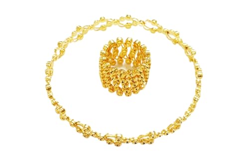 [SHAREKI] �����O����o���O�� �o���O�����烊���O �w�ւɂ��o���O���ɂ��Qway�Ŏg���� �t�@�b�V���������O �u���X���b�g �n���h���[�h �f�R�y�� AA�^�C�v�i5��j belt-ring-AA (�S�[���h)