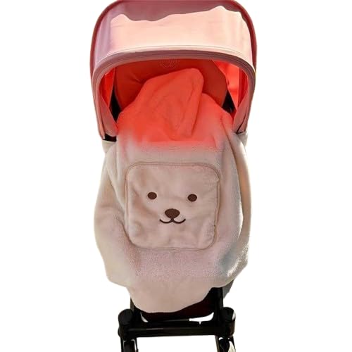 Hito Bear Embroidery Stroller Windproof Throw Blanket Warm Blanket