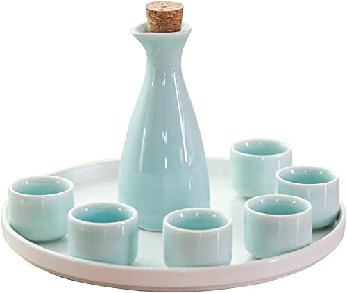 Ensemble de saké en poterie RWRAPS, coffret cadeau vaisselle japonaise peinte à la main