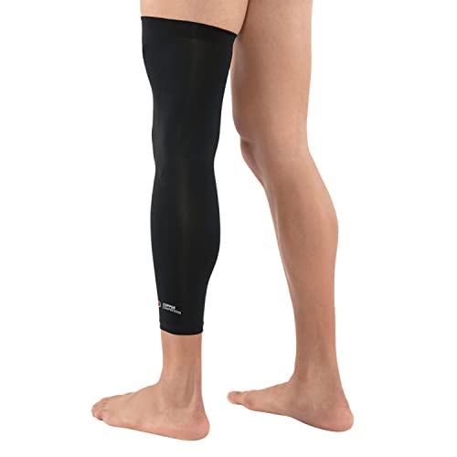 Copper Compression Leg Compression Sleeve - Copper Infused Knee Stabilizer Brace for Running, Meniscus Tear, ACL, MCL, Arthritis, Joint Pain Relief - Thigh & Calf Support for Men & Women