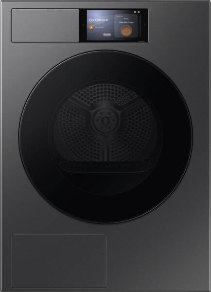 Samsung DV90F09F4SU2 Wärmepumpentrockner DV90F/24 9 kg EEK: A AI Wäschetrockner mit AI Home Touch-Display WiFi-SmartControl AI Energy Mode und Dry+ Sprachsteuerung SuperSpeed Schwarz