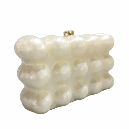 Image of Women Acrylic Clutch Chic Marble Evening Handbag Wedding Box Clutch Purse Chain Shoulder Bag for Prom Party