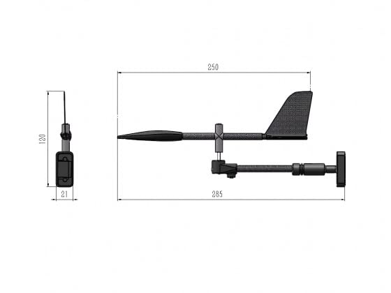 Blueshark Sailing/Boat Wind Indicator 9.8in (250mm)?250-A