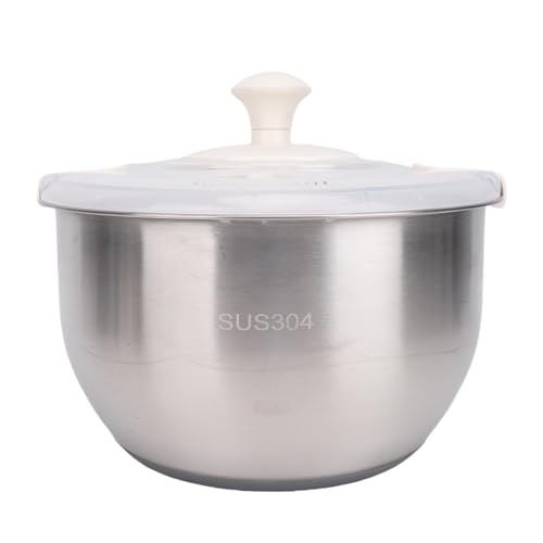 Eminchu 6L Stainless Steel PP Multifunctional Fruit Washer, Salad Dryer, Drainage Outlet Washer with Grease Removal Function, Ideal for Lettuce, Vegetables,...