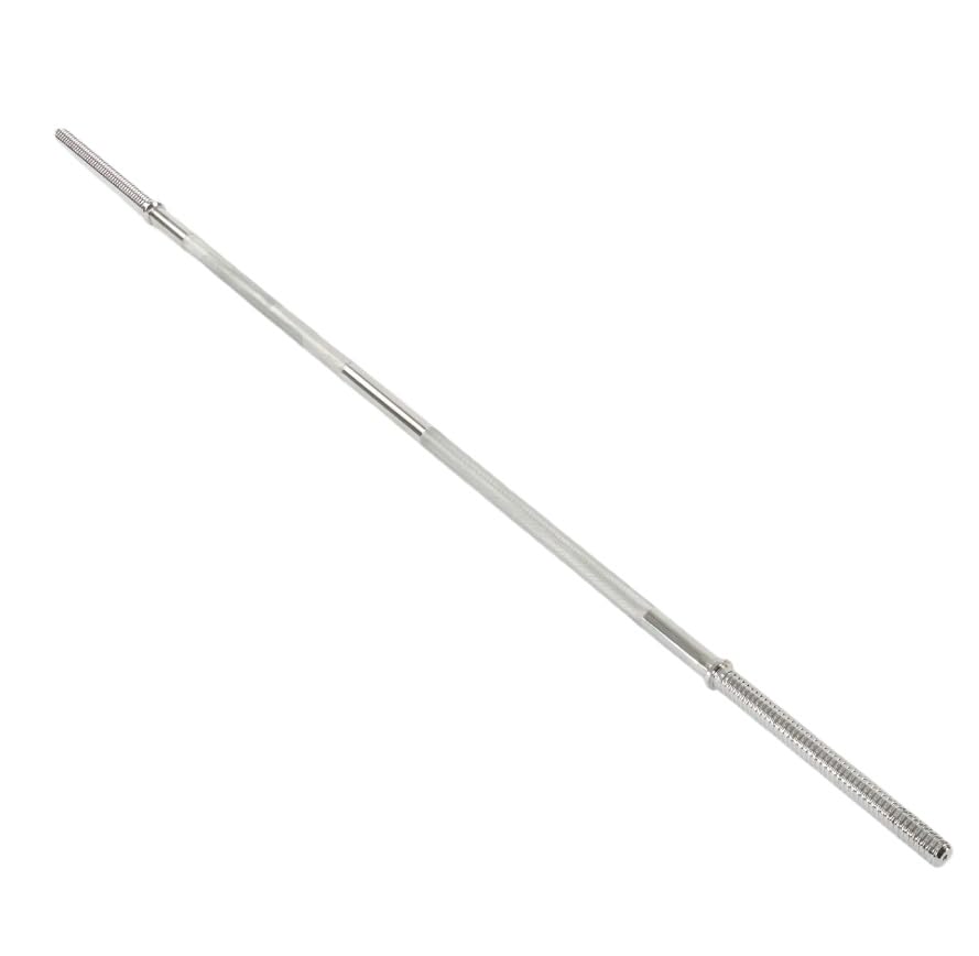 TREXO TX - Pesa de 180 cm - 8,7 kg, capacidad de carga de 140 kg, 28 mm de diámetro, acero al carbono, moleteado, cierres de estrella, para entrenamiento de fuerza en casa, press de banca, sentadillas