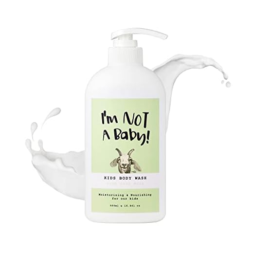 Iââ‚¬â„¢M NOT A BABY l Goat Milk l Kids l Body Wash l Suitable for Children l Natural Ingredients l Easy Washing Formula l Favorable Daisy Bouquet Scent l EWG GREEN l 16.9 Fl Oz