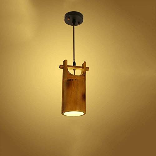 Lampe de plafond en bambou pour éclairage chaleureux de chambre