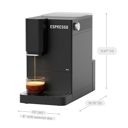 Terra Kaffe Demi Compact Fully Automatic Espresso Machine - Roaster-Approved Espresso Settings - Barista-Level Quality with Built-In Grinder - Coffee Machine - Slate - Image 3