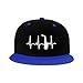 Saxophone Heartbeat Snapback Hat Boys Girls Fashion Hip Hop Style Contrast Color Snapback Hat Blue