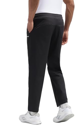 Image of Reebok Men's Polyester Track Pants - Quick Dry Lightweight Gym Trackpants for Men | Training Running Payjama for Men | Athletic Pants - Elastic Drawcord Waistband
