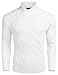 COOFANDY Men's Pullover Sweater Fashion Diamond Knitted Jumper Hipster Collared Knitwear (White XXL)