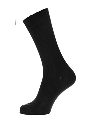 Image of Cotson Men's Black Cotton Full Length Socks Size 8-11 (Pack of 9 Pairs)