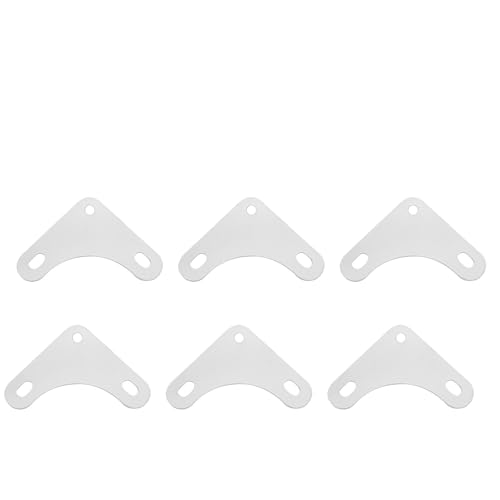 JCBIZ 6PCS Stainless Steel L-Shaped Mending Plates Triangular Flat Corner Braces Straight Brackets