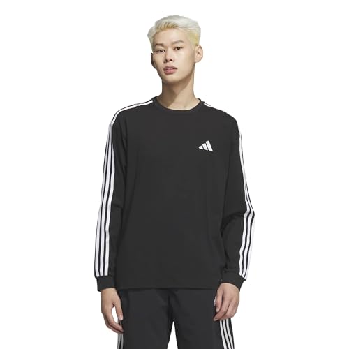 adidas 長袖 TシャツESS+ 3ストライプス 長袖 Tシャツ JUP88メンズ