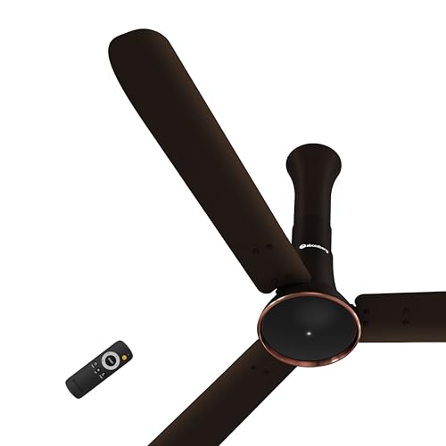 Image of atomberg Studio Ventra 1250mm BLDC Ceiling Fan with Remote Control | BEE 5-Star Rated | Advance Air+ Technology | LED Speed Indicator | Low Noise | 5 Year Warranty | Blaze Brown