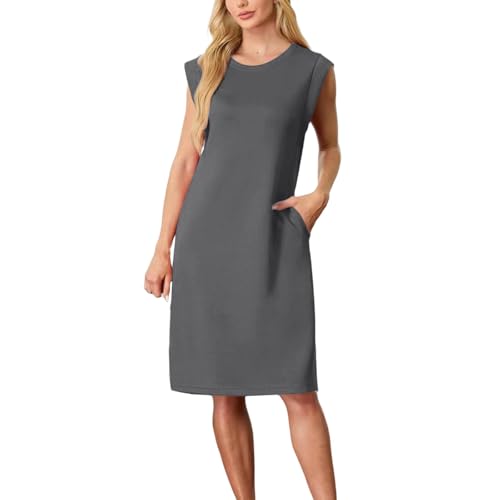 Summer Casual Women’s Dress – Lightweight Gray