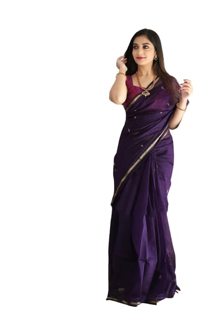 Anjaneya SareesWoven Designer Cotton Silk Saree With Blouse piece
