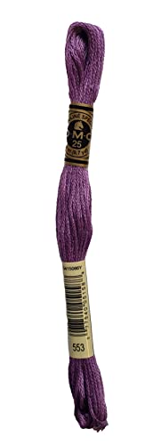 Image of DMC 6-Strand Embroidery Cotton Bundle - Violet Color Family -5 Skeins of Thread - 8.7yd Skeins