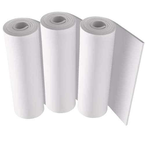 Image of 3-Pack 5mm Thick White Eva Foam Cosplay Sheets roll, 13.9 inch x 59 inch Premium eva Craft Foam for Halloween Cosplay Costume