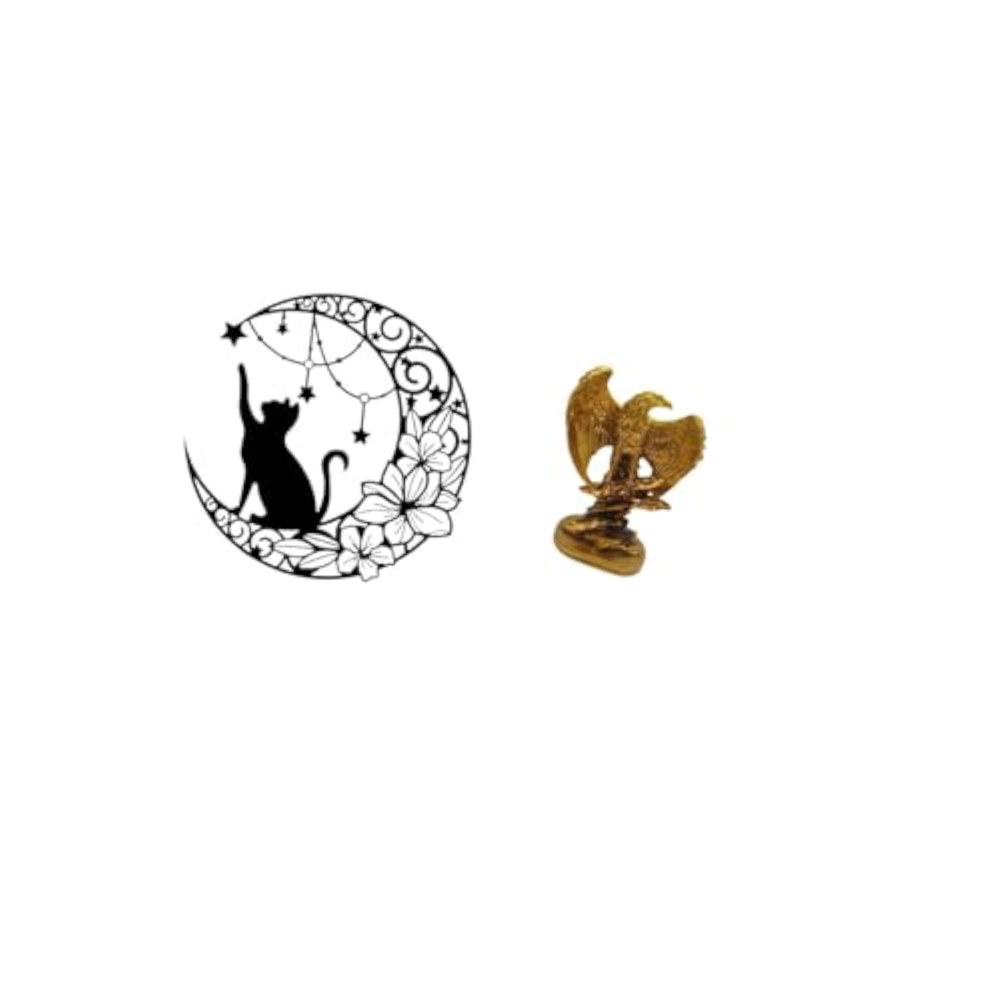 Moonlit Cat and Metal Wall Art Sculpture