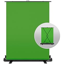 Cortinas Verticales Screen Elgato Green Screen - fondo chromakey plegable, tejido antiarrugas y montaje ultrarrápido, para eliminar el fondo en streaming, videoconferencia, en Instagram, TikTok, Zoom, Teams, OBS