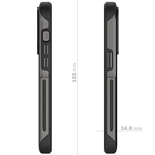 Ghostek Atomic Slim Leather Magsafe Iphone 14 Case With Gunmetal Aluminum Metal Bumper Shockproof Heavy Duty Protection Phone Cover Designed For 2022 Apple Iphone14 (6.1 In) (Brown Leather - Gunmetal) #TOP7