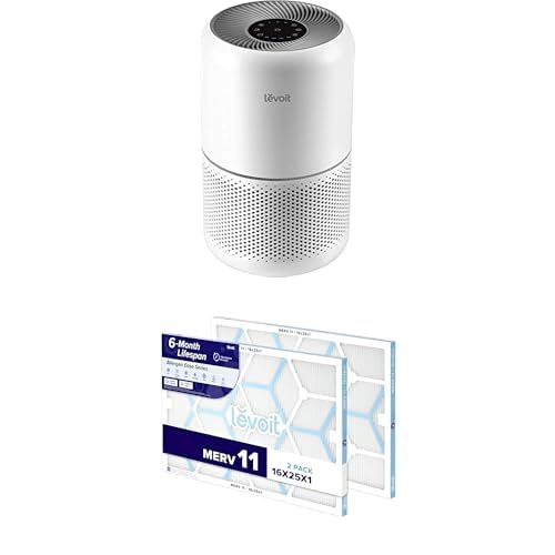 LEVOIT Air Purifier for Home,Core300-P, White + LEVOIT 16x25x1 AC ...