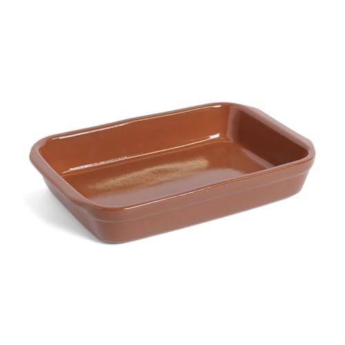 Amazing Cookware - Cazuela Rectangular de Barro (tamaño Grande)