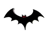 TH Black Evil Bat Vampire Halloween Patch Biker Motorcycle Embroidered Applique Sew Iron on Patch for Hat Jackets Bags Jeans T-Shirt Backpacks Costume