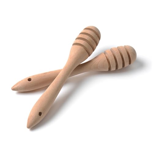 ULTECHNOVO Natural Wood for Jar Wooden Honey Dispenser Honey Muddler for Wedding Party Favors