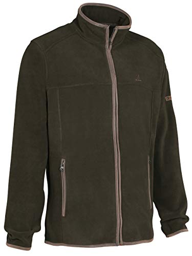 Percussion® Fleecejacke Scotland braun oder olivgrün Herren Jagdjacke wärmend für Jagd, Natur & Freizeit (S, Oliv (Grün))