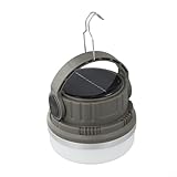 Jotekonoby Linterna solar LED portátil para exteriores, luz de camping recargable por USB con diseño impermeable y compacto, lámpara multifuncional para tienda de campaña (plata)