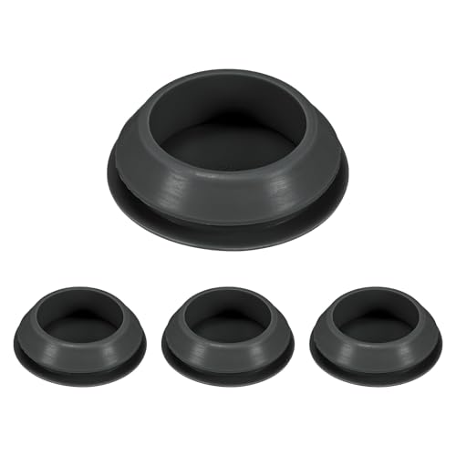 Image of M METERXITY 4-Packs Silicone Hole Plugs, Snap in Locking Hole Plugs for 28-30mm Hole, Round Hole Rubber Plug Kitchen Bulkheads Waterproof Sealing Plugs [Black]