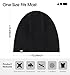 SUNMECI All-Season Slouchy Beanie Hat - Soft for Chemo Hair Loss, Day & Night Wearable Sleep Cap, Warm Stretchy for Men Women Black