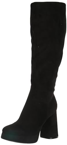 Botte haute Nine West Vadda en cuir noir pour femme style intemporel