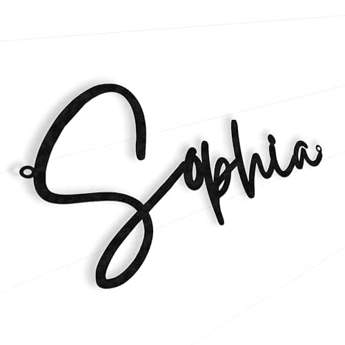 Custom Metal Words - Personalized Laser Cut Names - Script Metal Sign - Baby Name Sign - Metal Wall Art - Home Decor - Wedding Backdrop - Custom Text - Wall Sign Any Cursive Word - Nursery Crib Decor