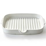 Cinf Microwave Bacon Tray, Ceramic Bacon Cooker for Crispy Bacon