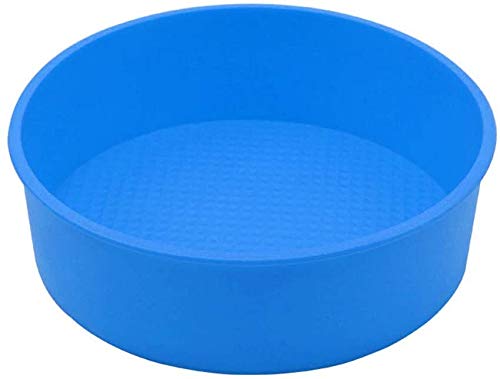Set Of 2, 9-Inch Round Cake Pan Silicone Cake Molds For Baking Cake Mold Cake Baking Pans Round Bread Pans For Baking 9.5 X 2.25-Inches Silicone Cake Mold Round (2, 1 Red &1 Blue) #TOP7